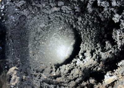 A close up of the inside of a bowl